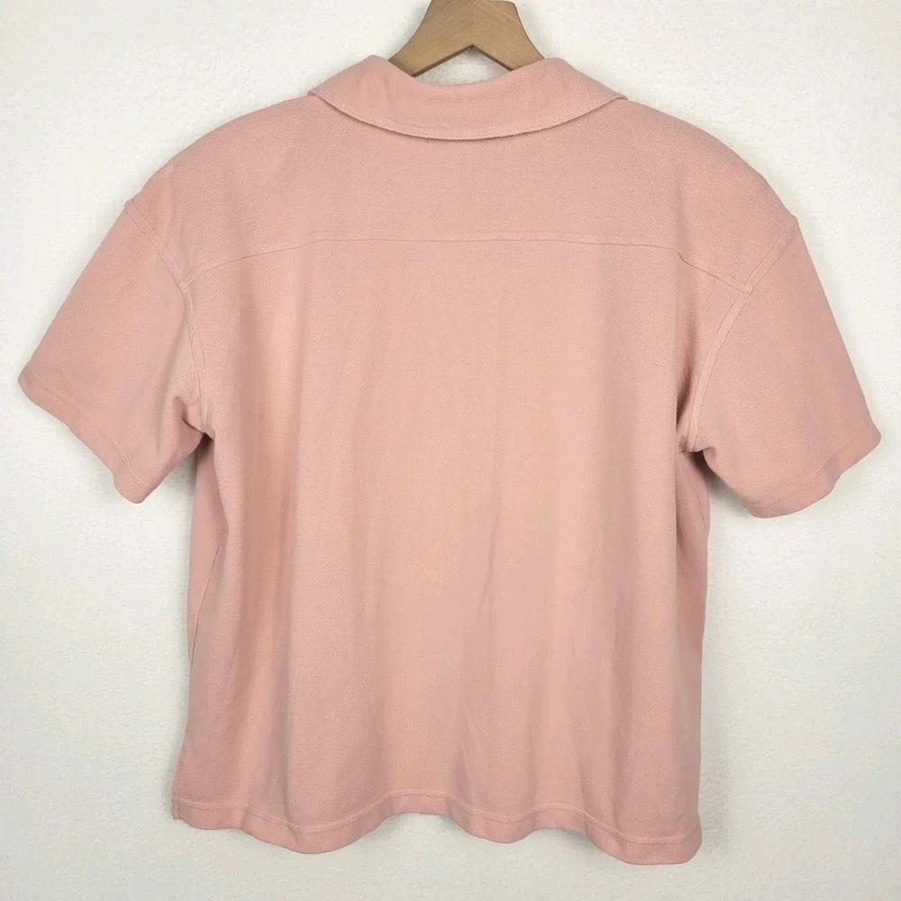 Vintage 90s Westport Ltd Blush Pink Button Front Knit Top 18/20 Relaxed